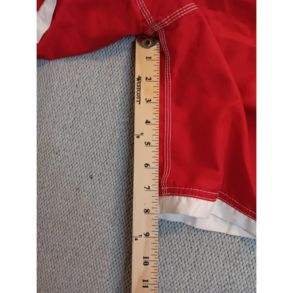 Vtg Tommy Hilfiger Board Swim Shorts XXL 44 Red/White Stripe Beach Big Man‎
